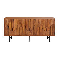 SIDEBOARD - 160 cm x 45 cm - holz - naturfarben dunkel Mizoram - Naturfarben, Holz (160/75/45cm) - Vente-Unique