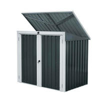 MÜLLTONNENBOX BASURA M - 2x 240L - Anthrazit, Metall (158/134/101cm) - Home Deluxe