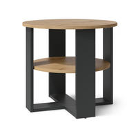 COUCHTISCH Romeo, Anthrazit/Artisan-Eiche, 53 x 53 cm - Anthrazit/Eiche Artisan, Holzwerkstoff (53/53/47cm) - Vicco