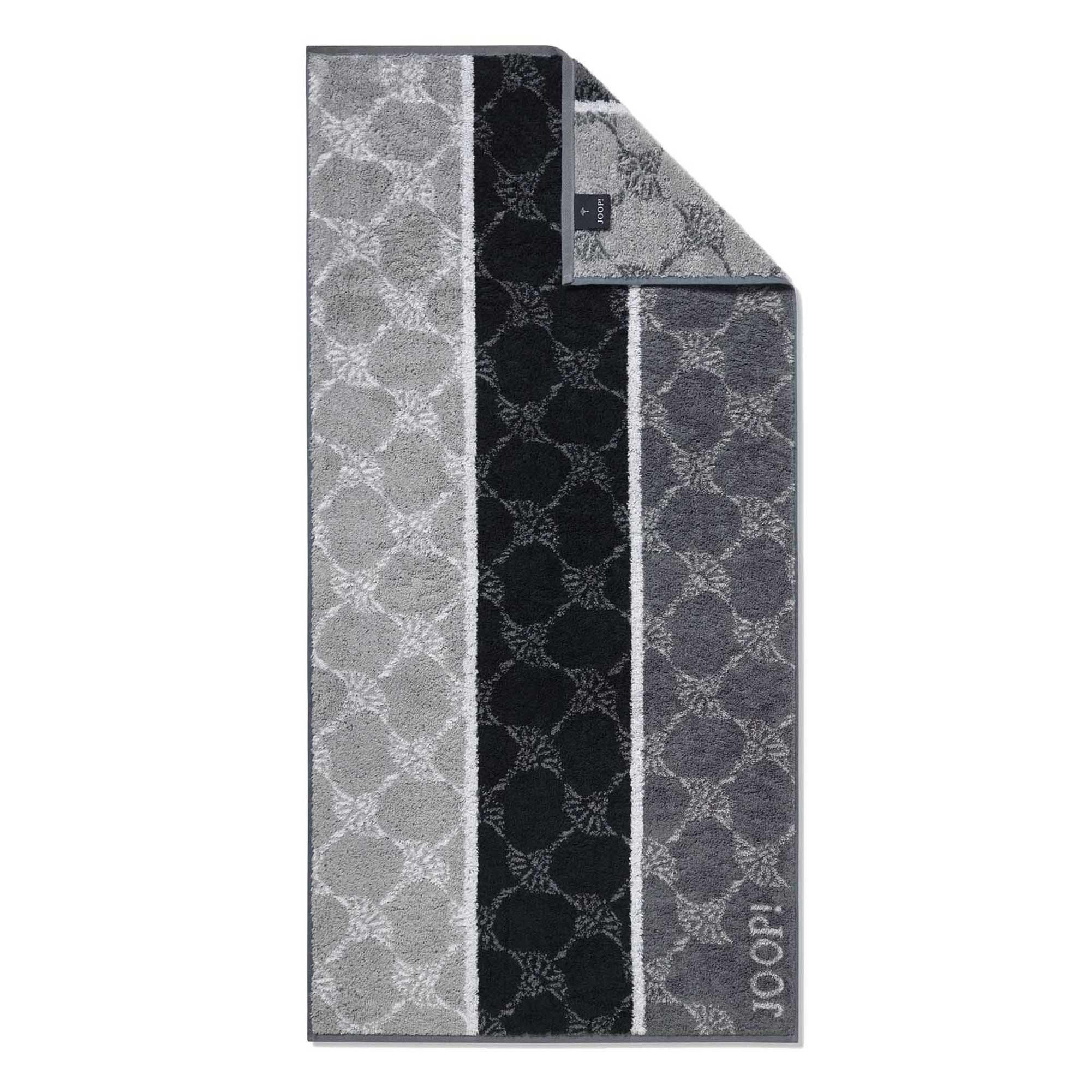 HANDTUCH Unisex Signature Cornflower Stripes Grau 3er Pack Baumwolle - Schwarz, Textil (100/50cm) - Joop!