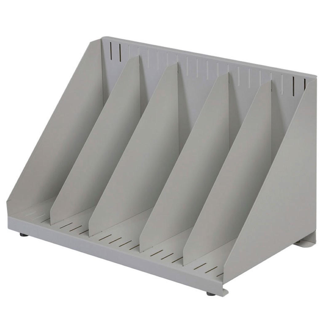 REGAL Metall Mit 4 Trennwänden 24,6x38,2x23 cm Für Schwere Dokumente Grau - Grau, Metall (38.2/24.6/23cm) - PROREGAL