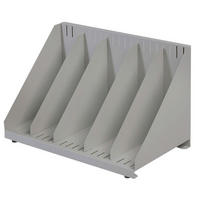 REGAL Metall Mit 4 Trennwänden 24,6x38,2x23 cm Für Schwere Dokumente Grau - Grau, Metall (38.2/24.6/23cm) - PROREGAL