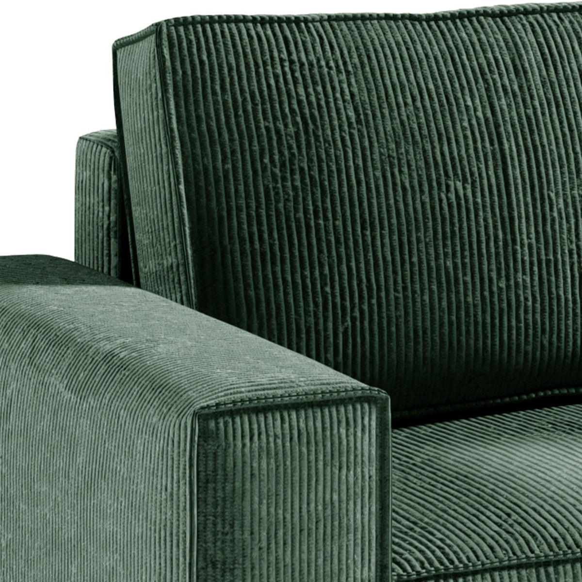ECKSOFA Isaac 4 Sitzplätze Tannengrün - Grün, Holzwerkstoff (294/185cm) - Petits-meubles