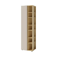 BÜCHERREGAL Lico mit 1 Tür und 10 Einlegeböden, Beige Sand - Beige, Holzwerkstoff (55/195/95cm) - Beautysofa
