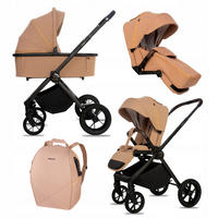 KINDERWAGEN Boldo 2in1 Sapphire Babywanne, Buggy Sportsitz, Faltbar, Wickeltasche - Beige/Schwarz, Textil/Metall (58/98cm) - BabyLux