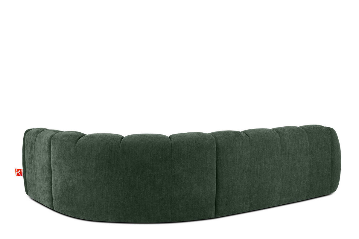 ECKSOFA RECHTS FLAVA, Dunkelgrün - Dunkelgrün, Holz/Holzwerkstoff (310/230cm) - KONSIMO®