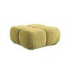 POUF Chenille Stoff Grün - Limette/Schwarz, Kunststoff/Textil (95/41/95cm) - Makamii