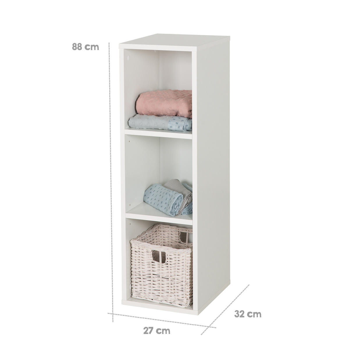 SEITENREGAL Constantin - Weiß, Holzwerkstoff (26.5/88/32cm) - Roba