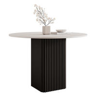 ESSTISCH FLORA 100/76 cm, Metallgestell, Schwarz / Kaschmir - Kaschmir/Schwarz, Holzwerkstoff/Metall (100/100/76cm) - Idohome