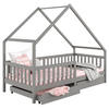HAUSBETT ALVA 90X200 CM - Grau, Holz (96/168/206cm) - IDIMEX