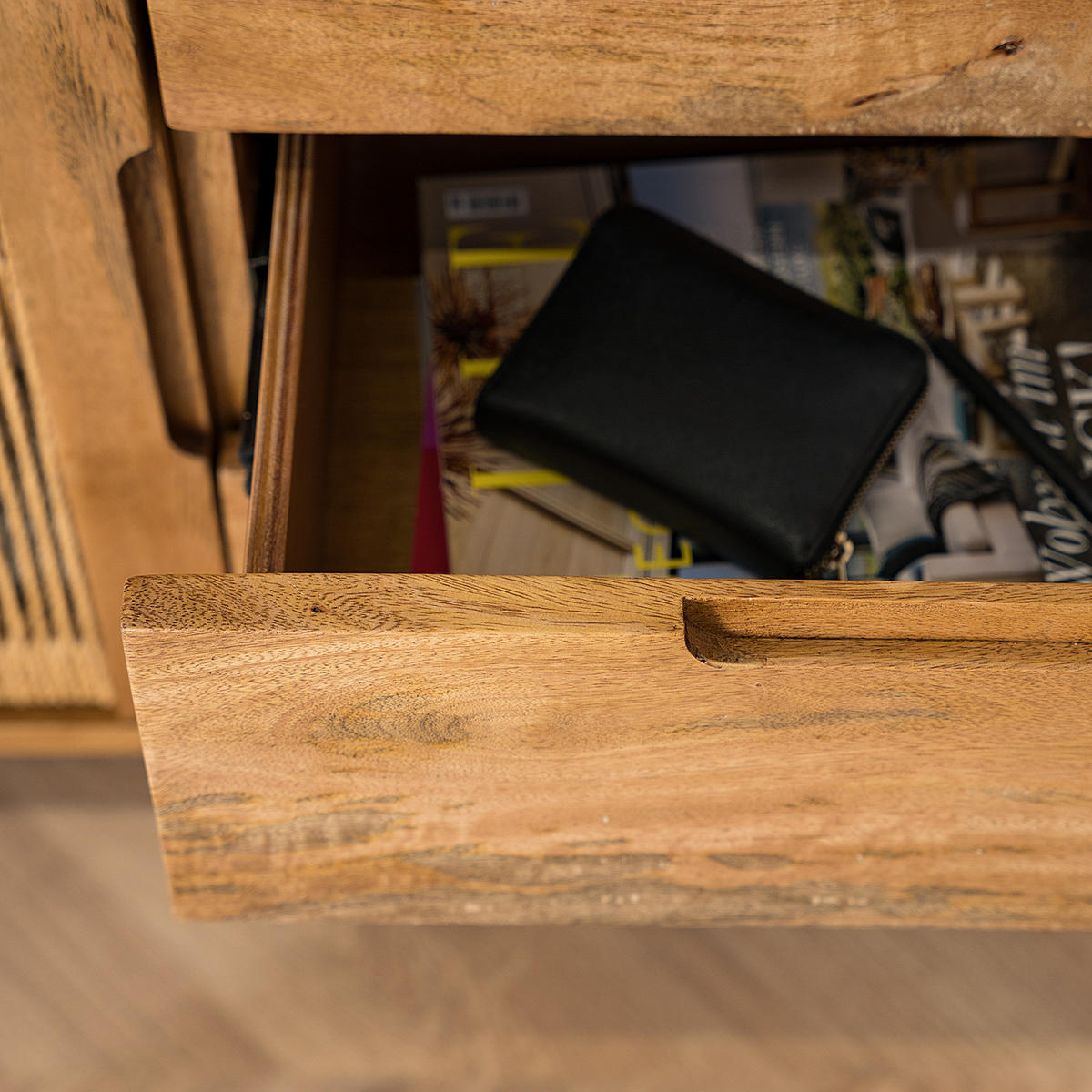 SIDEBOARD - Mango massiv - Naturfarben, Naturmaterialien (160/76/43cm) - home24