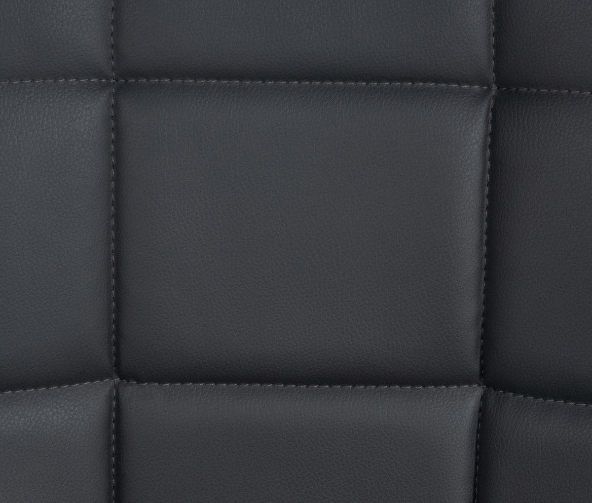 STUHL Lederlook grau - Schwarz/Grau, Textil/Metall (46/82/52cm) - CLP