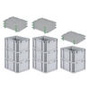 EUROBOX 8x Nextgen Economy Mit Auflagedeckel Grau/Grün Griffe Geschlossen 20 Liter - Grün, Kunststoff (30/22/40cm) - PROREGAL