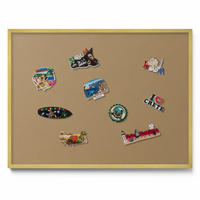 MAGNETTAFEL 80x60 cm Goldener Rahmen Dunkelgelb - Hellgelb, Metall (80/60/0.4cm) - TULUP