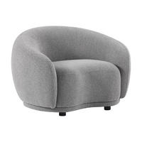 SESSEL - Bouclé-Stoff - Grau - BOVANA - Grau, Textil (90/70/110cm) - Pascal Morabito