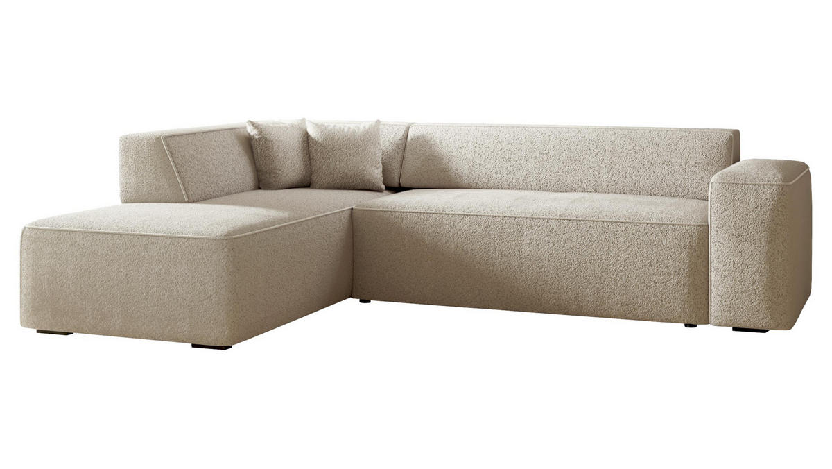 ECKSOFA Lordin Premium, Seite: Links - Naturfarben, Holz/Textil (267/205cm) - MIRJAN24