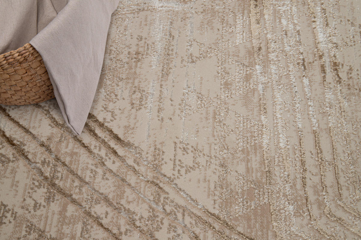 TEPPICH CRYSTAL Creme 180/250 cm - Creme, Textil (180/250cm) - Tapiso