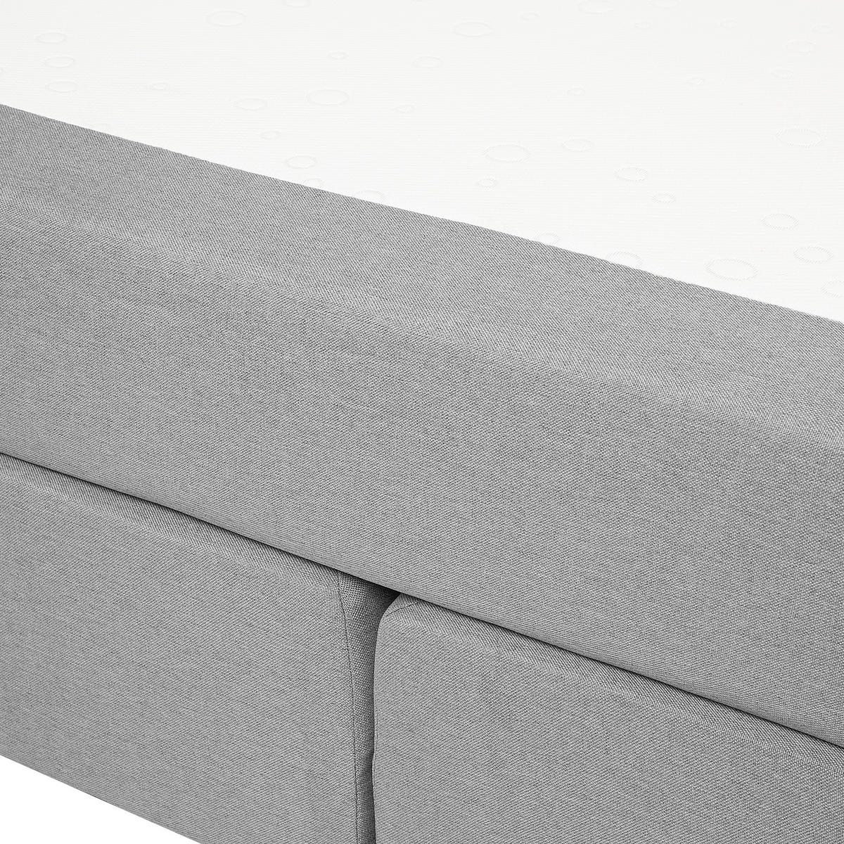 BOXSPRINGBETT 160/200cm Hellgrau Consul - Hellgrau, Textil (160/200cm) - Beliani