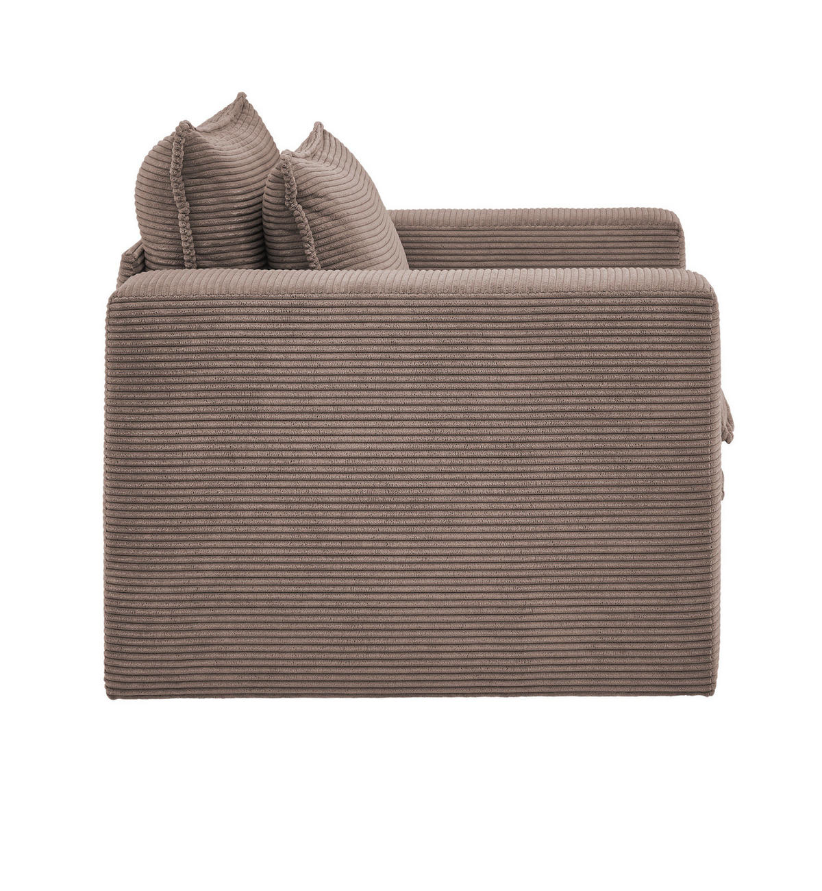 SESSEL braun Cord, Loungesessel 110 cm - Beige/Braun, Holz/Kunststoff (110/83/91cm) - Furn.Design
