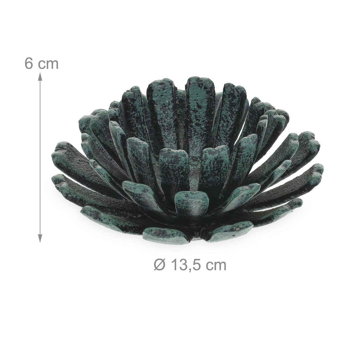 2xTEELICHTHALTER - Smaragdgrün, Metall (6cm) - Relaxdays