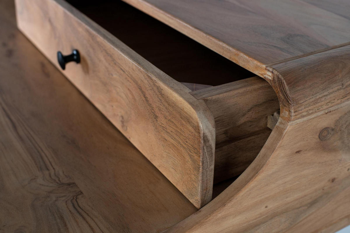 SCHREIBTISCH aus Akazienholz und Metall - Braun, Holz (115/60/90cm) - Giner y Colomer