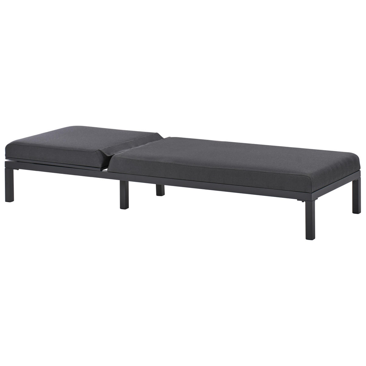 SONNENLIEGE Graphitgrau Lariano - Graphitfarben, Textil (205/33/72cm)