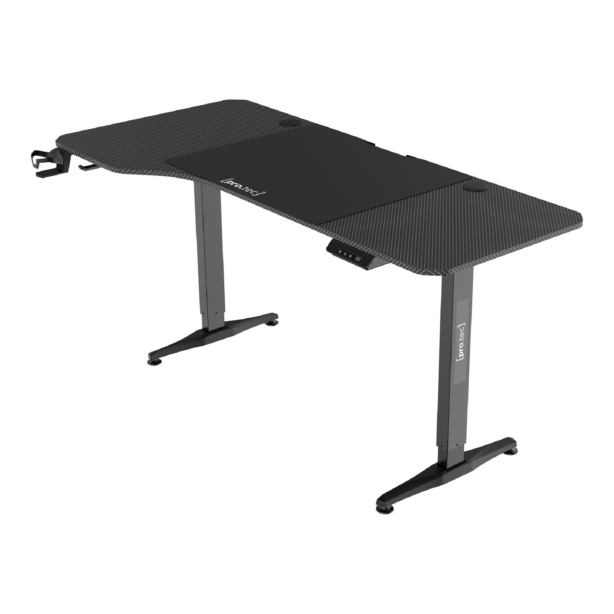 COMPUTERTISCH Oxnard - Schwarz, Holzwerkstoff/Metall (75/159/119cm) - pro.tec