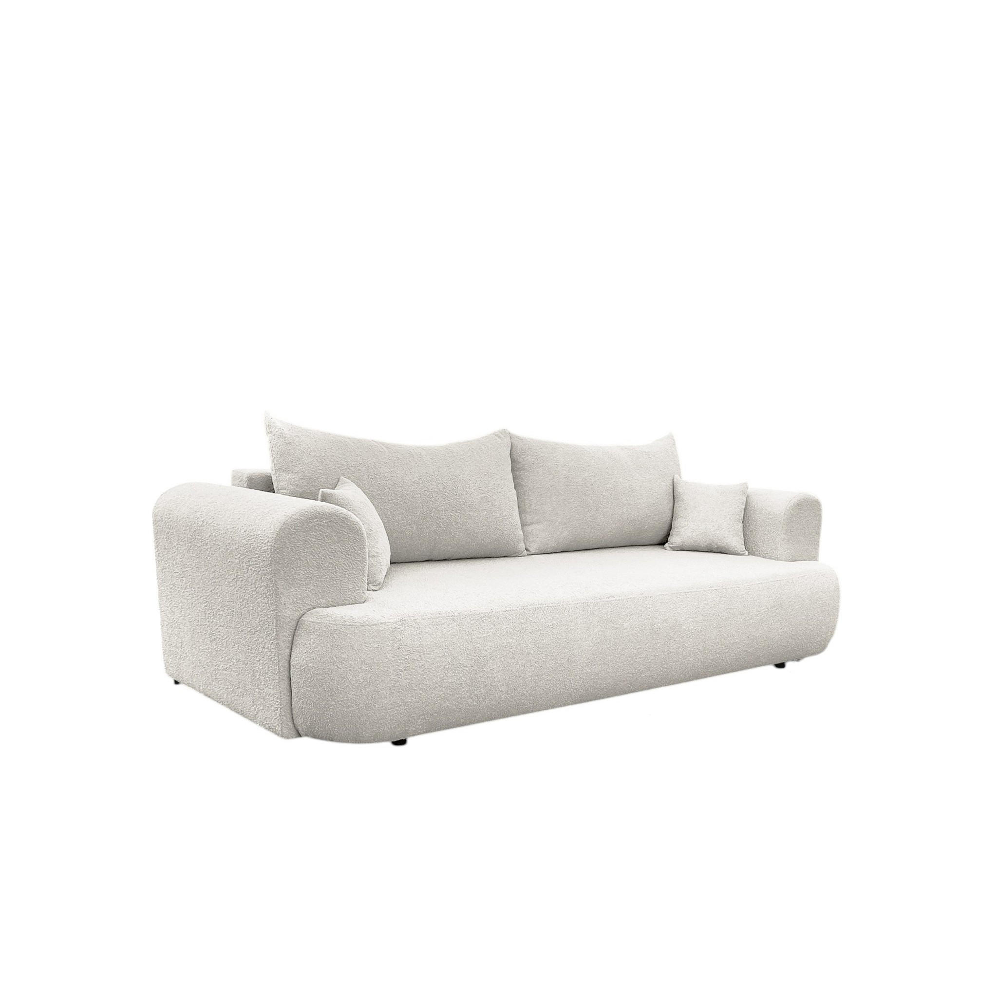 Fun Möbel Schlafsofa Creme 240x78x110 cm