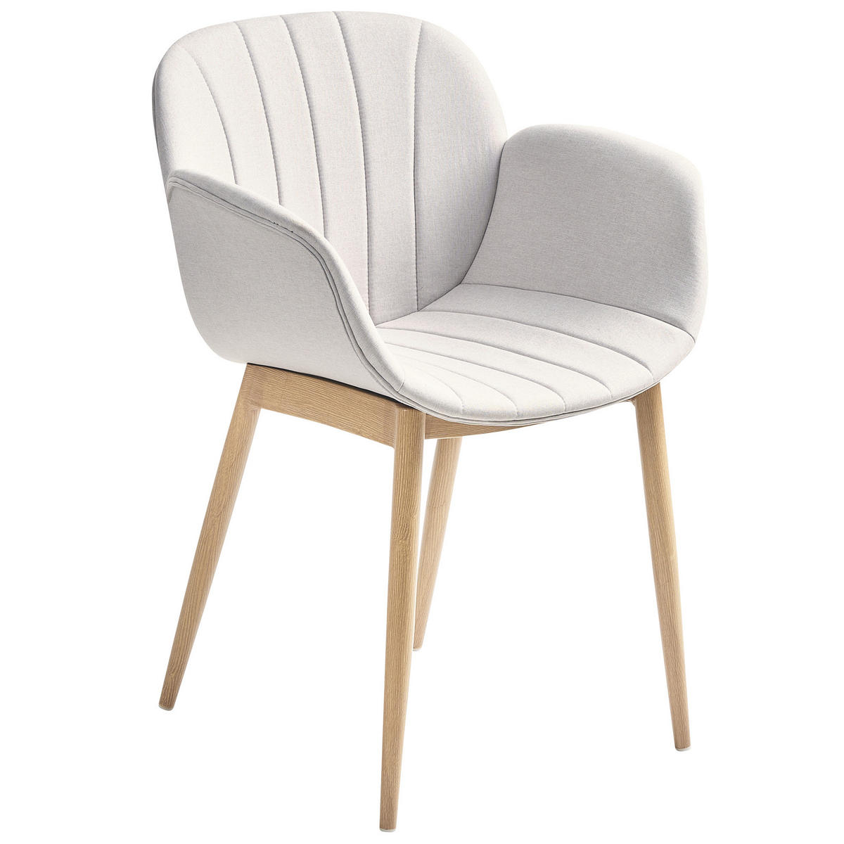 ESSZIMMERSTUHL 2er-Set Polyester Grau Alice - Grau, Textil/Metall (45/83/52cm) - Beliani