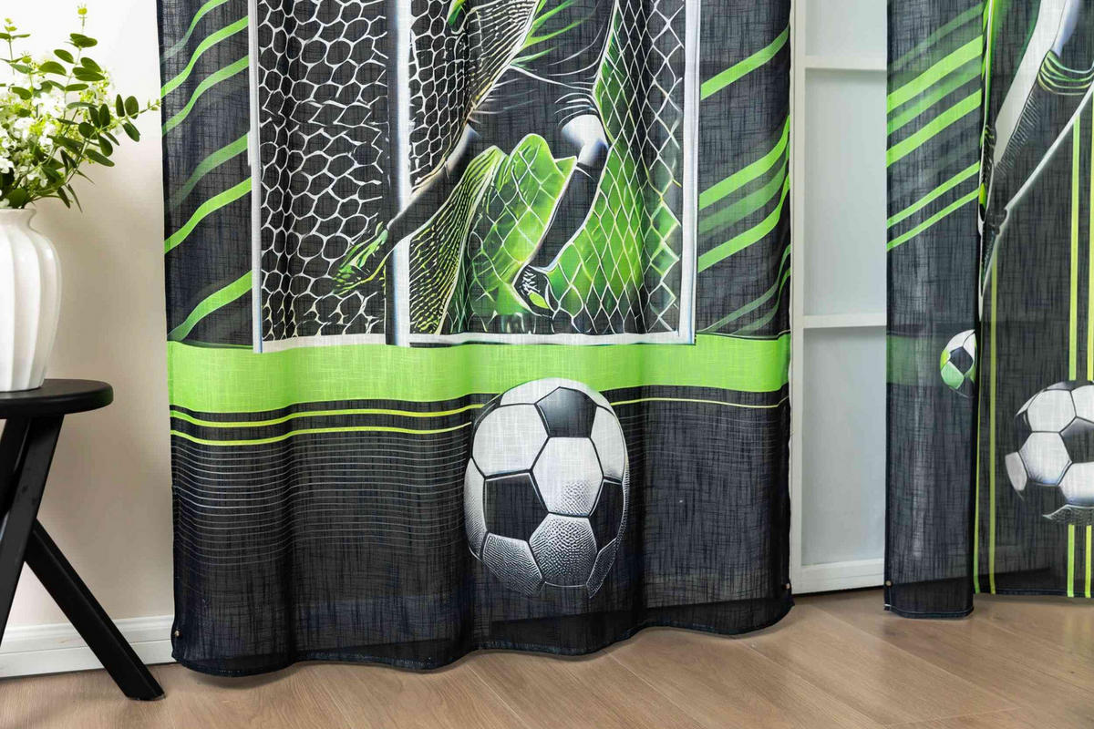 VORHANG SEOUL HxB 245x140 cm Tor - Grün, Textil (140/245cm) - Gardinenbox