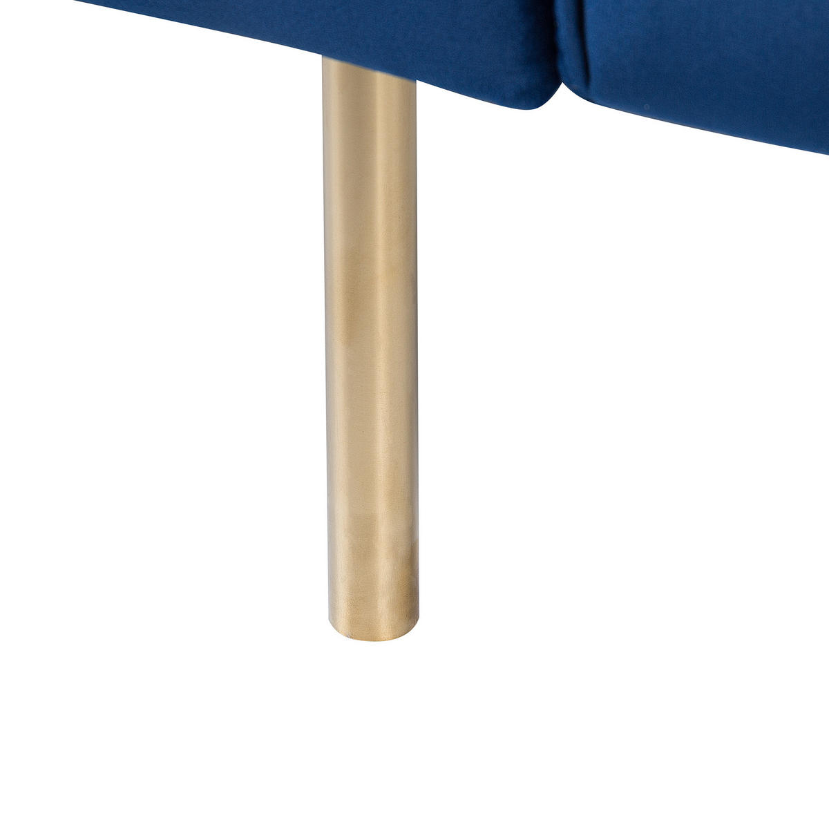 3-SITZER-SCHLAFSOFA Samtstoff Marineblau Visnes - Hellblau, Textil (218/80/81cm) - Beliani