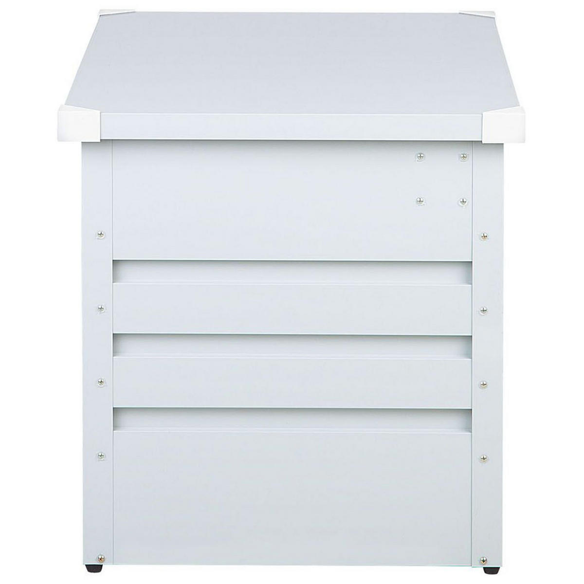 AUFLAGENBOX Stahl hellgrau 100/62 cm Cebrosa - Hellgrau, Metall (100/64/62cm) - Beliani