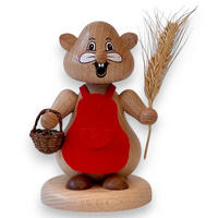 RAUCHFIGUR Hamster Urhamster 13 cm - Multicolor, Holz (8/13/0.1cm)