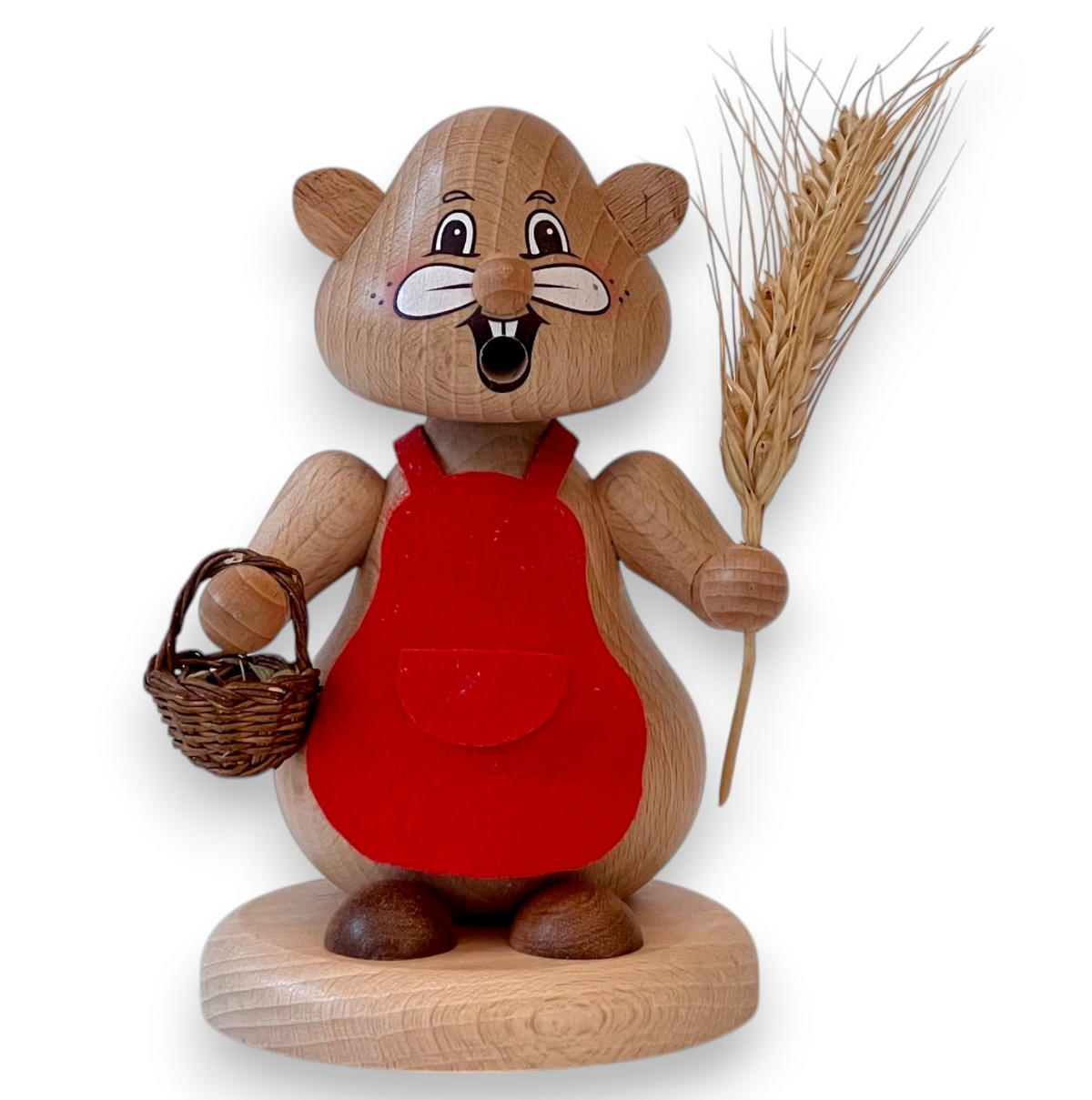 RAUCHFIGUR Hamster Urhamster 13 cm - Multicolor, Holz (8/13/0.1cm)