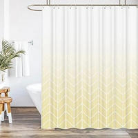 DUSCHVORHANG Gelb Polyester schimmelresistent mit Haken - Gelb, Textil (180/180cm) - MCBOSON