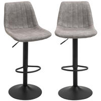 BARHOCKER 2er-Set Grau 46.5/43.0/110.0 cm - Grau, Textil (43/110/46.5cm)