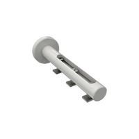 TRÄGER FÜR INNENLAUFSTANGEN 20 mm Ø, Siteno Langloch 1 bis 3-läufig, Weiß - Weiß, Metall (13/4/4cm) - INTERDECO