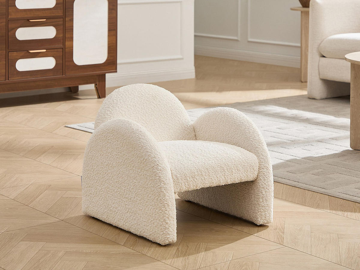 SESSEL mit gerader Rückenlehne - 1 Person - Stoff - Beige - - Beige, Textil (48/45.5/51cm) - Vente-Unique