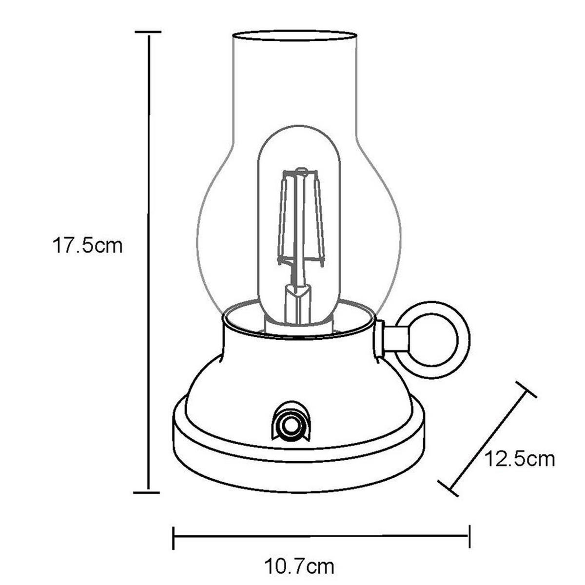 LED TISCHLEUCHTE PETRO Grün - Grün, Glas (12.5/10.7/17.5cm) - Globo Lighting