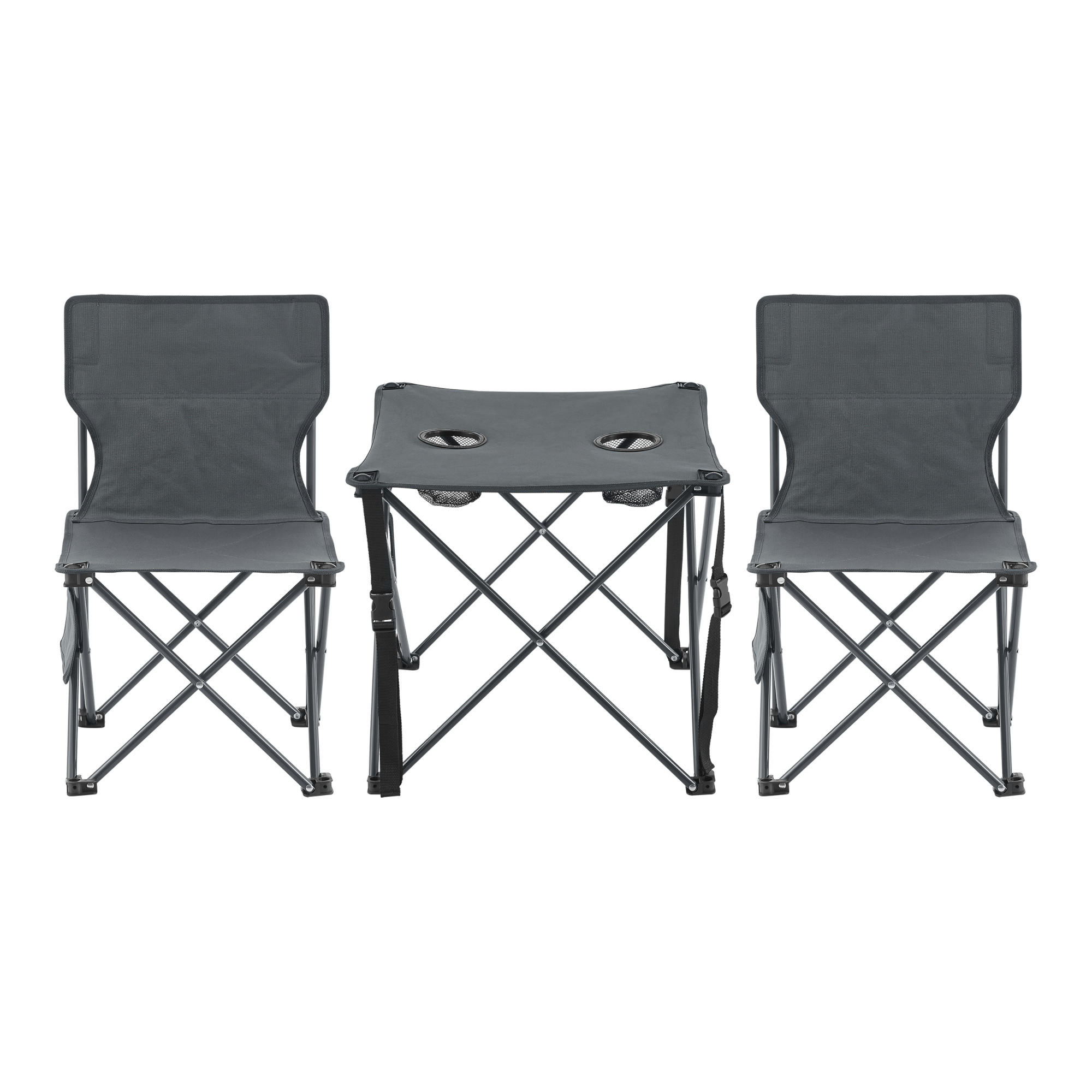 GARTENMÖBEL-SET 3 TLG. Banzi - Grau, Textil/Metall - casa.pro