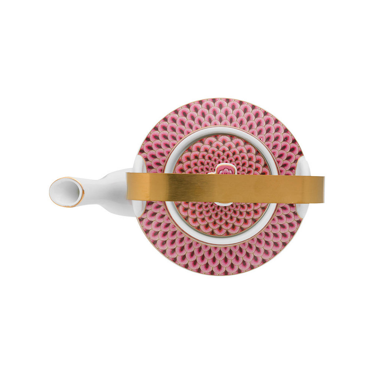 TEEKANNE Geschenkset oriental blumenfestival dunkel rosa 1 L - Rosa, Keramik (12/20/17.5cm) - Pip Studio