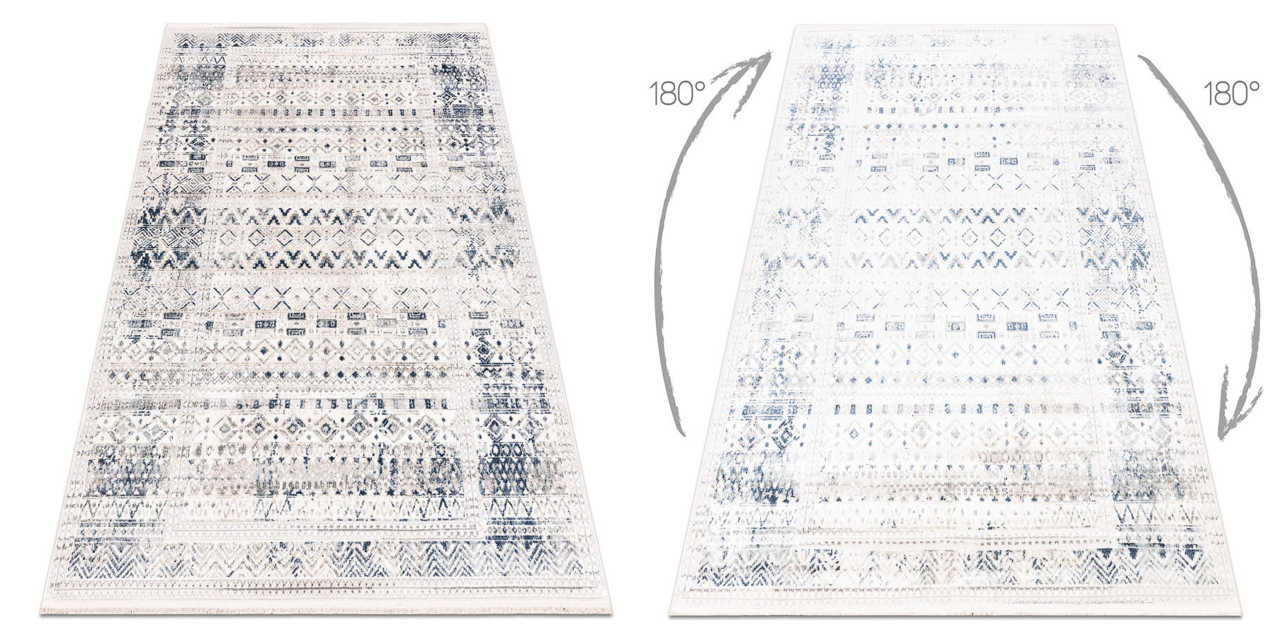 TEPPICH Distin 120/170 cm - Blau, Textil (120/170cm) - rugsX