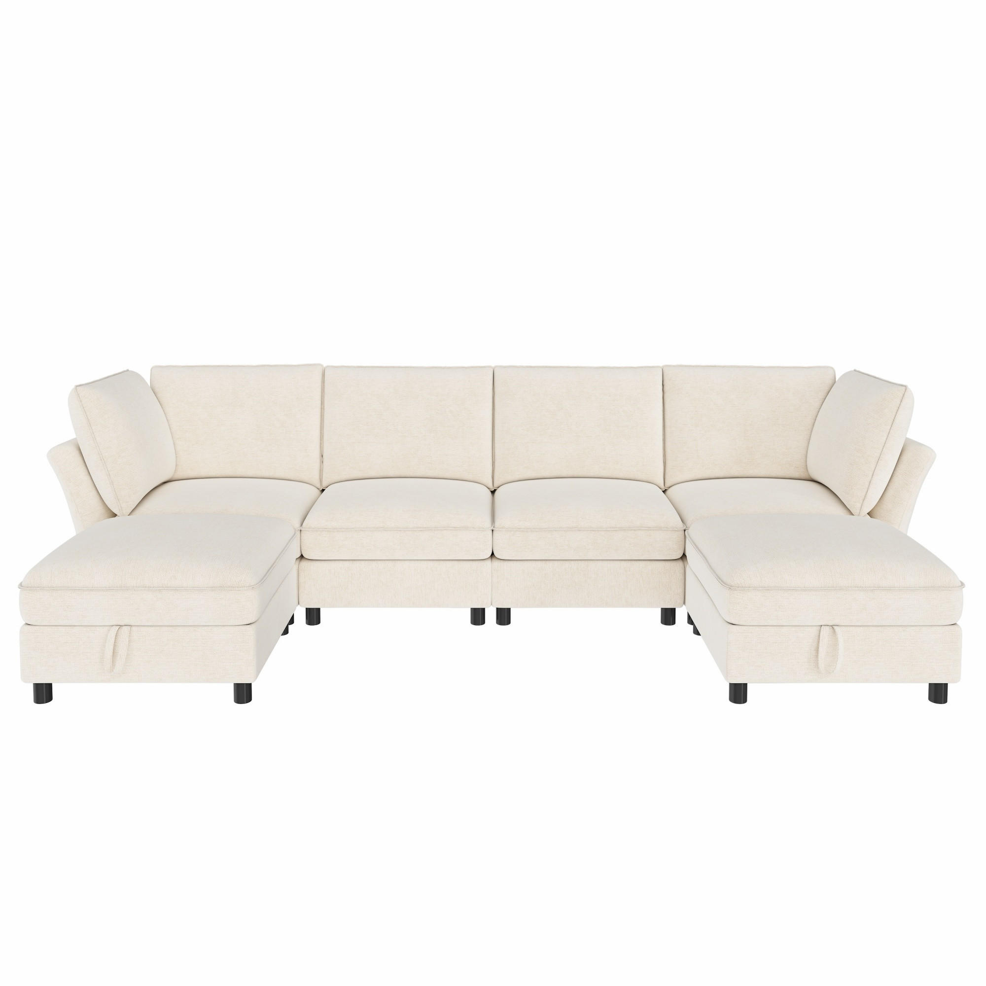 Evryae Ecksofa Beige 289x137 cm