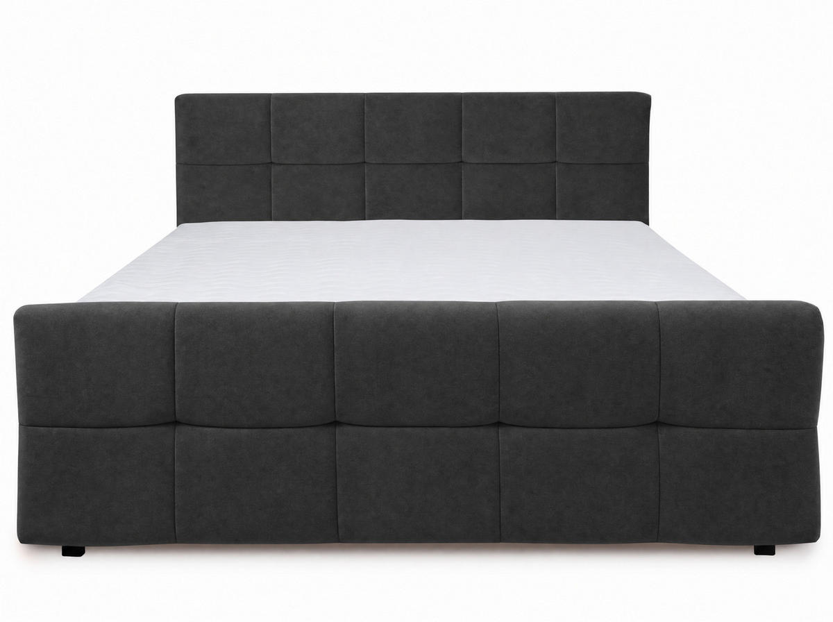 BOXBETT Modena 2 grau 160/200 cm - Grau, Textil (160/200cm) - wonello