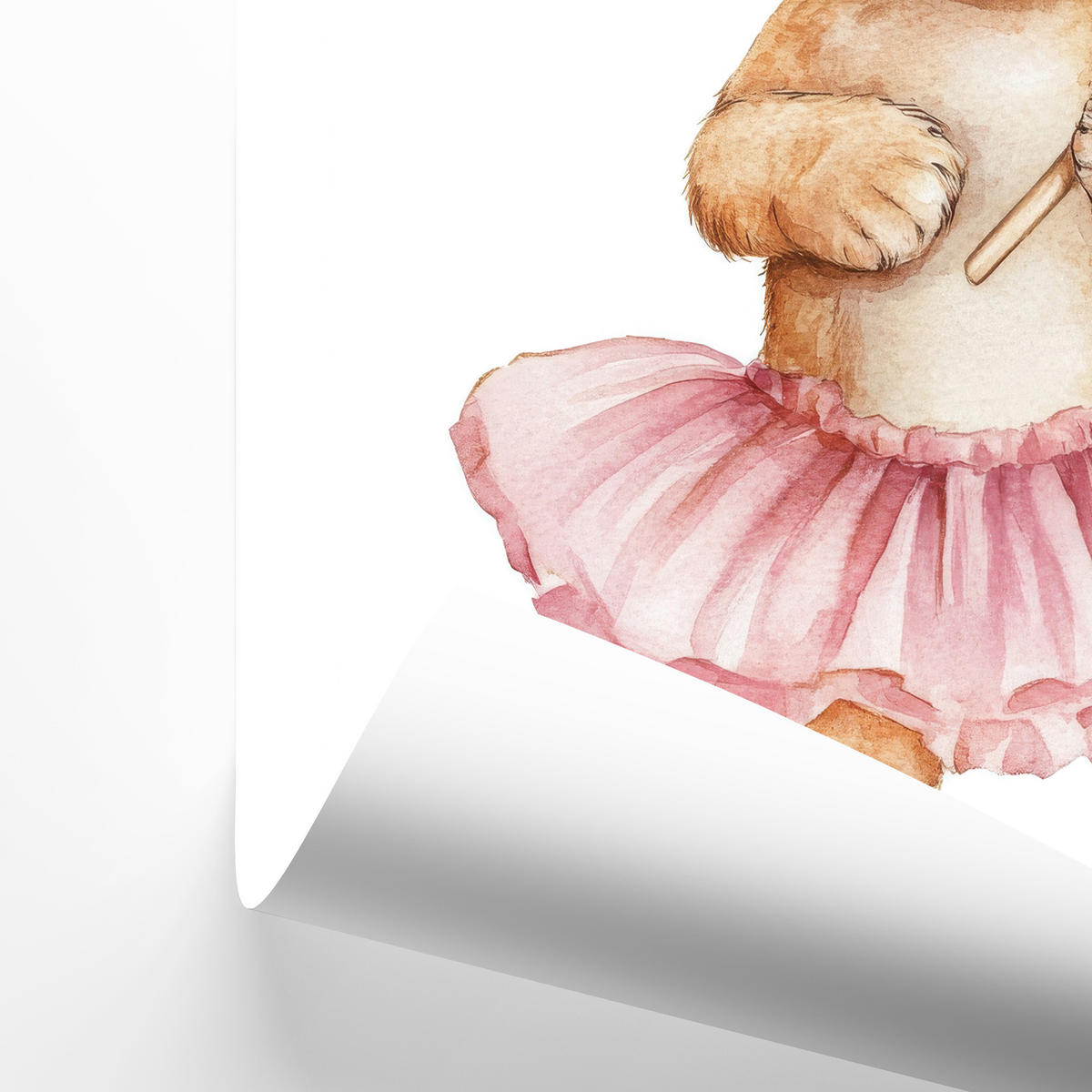 POSTER SET ohne Rahmen für Kinder TIERE mit Lutschern 3x Poster A3 30x42cm - Gelb/Beige, Papier (30/42/1cm) - Muralo