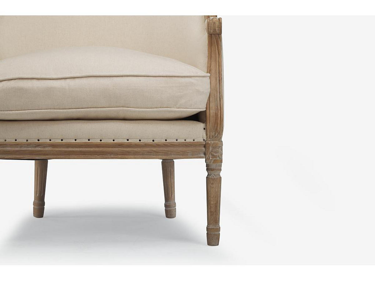 SESSEL Barock - Stoff - Beige - ALIENOR - Creme, Textil (78/89.5/72cm) - Vente-Unique