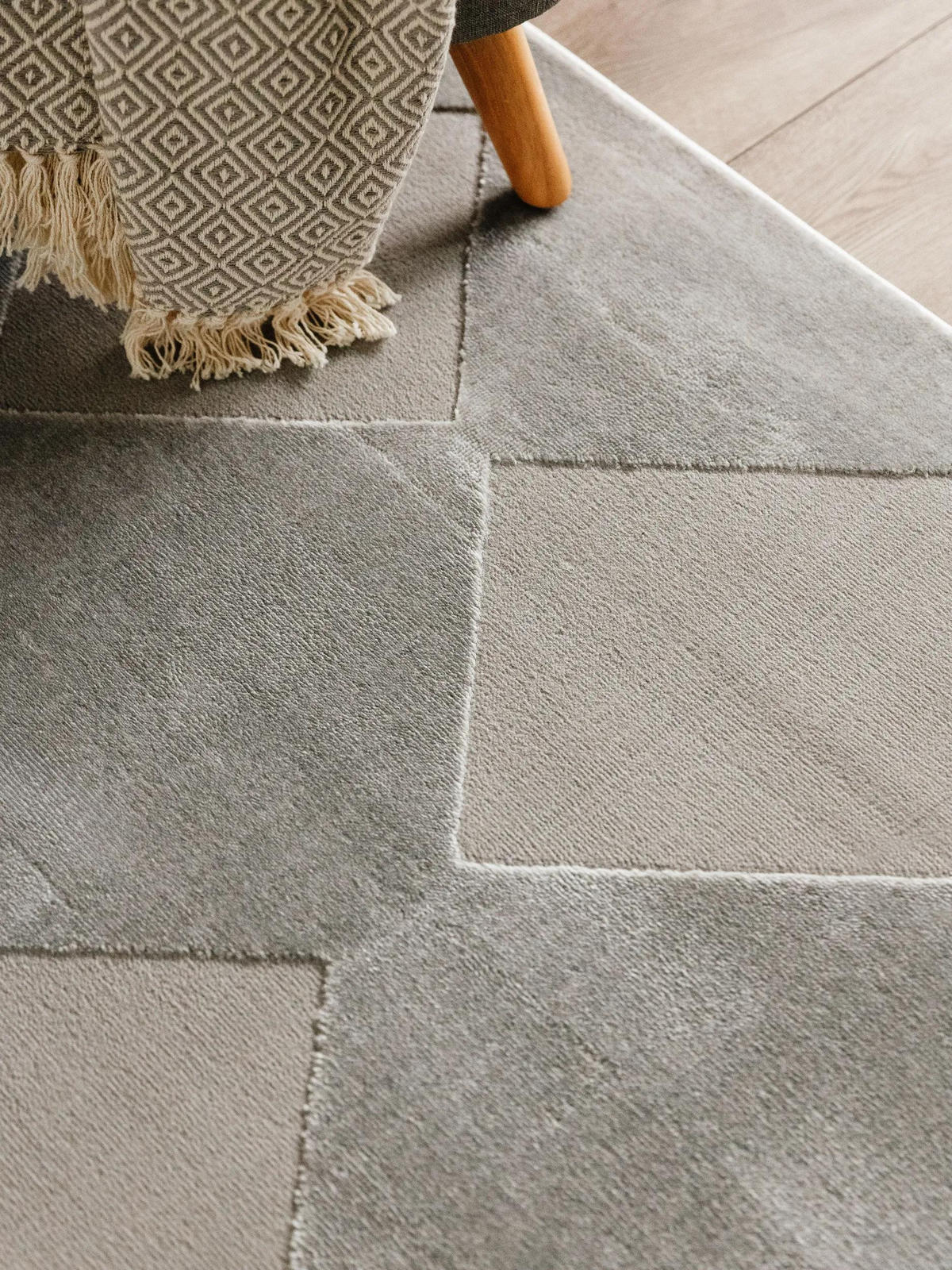 TEPPICH Claire Grau 240x340 cm - Grau, Kunststoff (240/340cm) - benuta