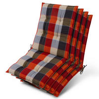 NIEDERLEHNER Sun-NL 105x50x8cm Orange-Beige-Kariert (4tlg) - Orange, Textil (50/100cm) - Beautissu 