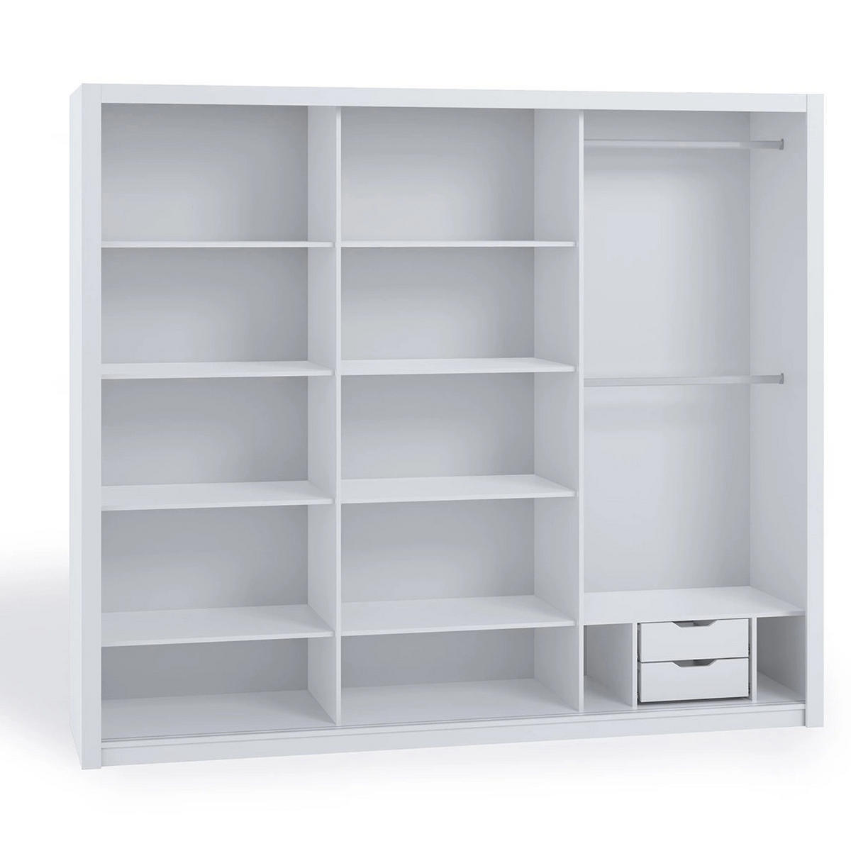 SCHIEBETÜRENSCHRANK Tamiza 250/215/62 3-türig - Silberfarben/Eiche Artisan, Holzwerkstoff/Kunststoff (250/215/62cm) - Ravio