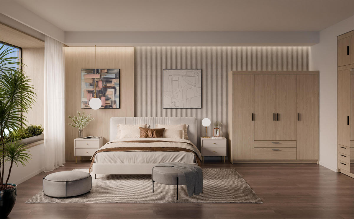 KLEIDERSCHRANK Storicos Geölte Eiche 176,3/190,5/53 cm - 4T2S Modern mit Schubladen - Eichefarben, Holzwerkstoff/Kunststoff (176.3/190.5/53cm) - AX Living